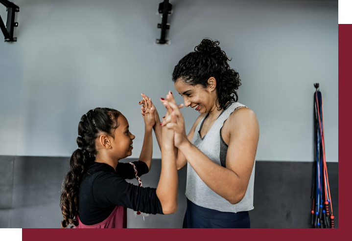 calm personal training space with female coach in Bedford