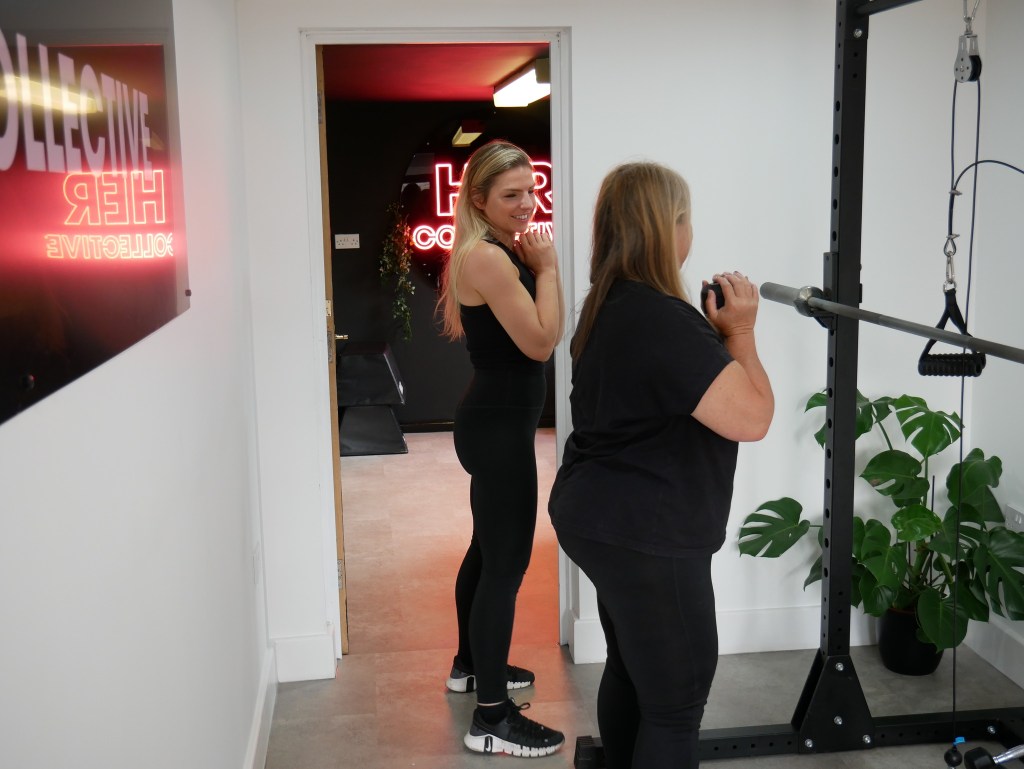 training session with female personal trainer Bedford